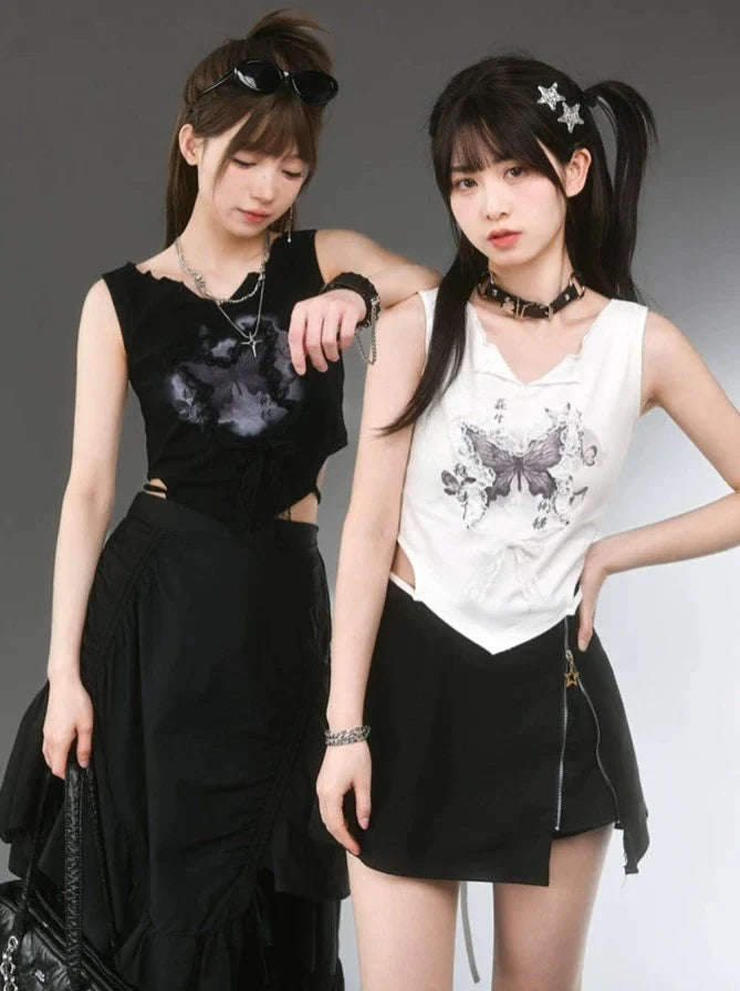 Girl Hot Millennial Style Top Sleeveless