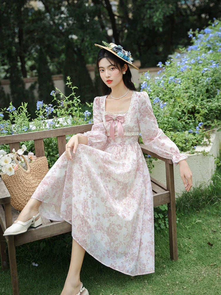 ピュアフラワードレス ガーリー レトロ スイート