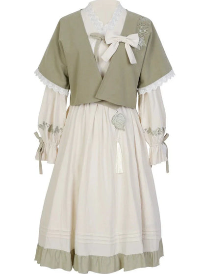 ドレス チャイナ カーディガン レトロ ショート ロリータ