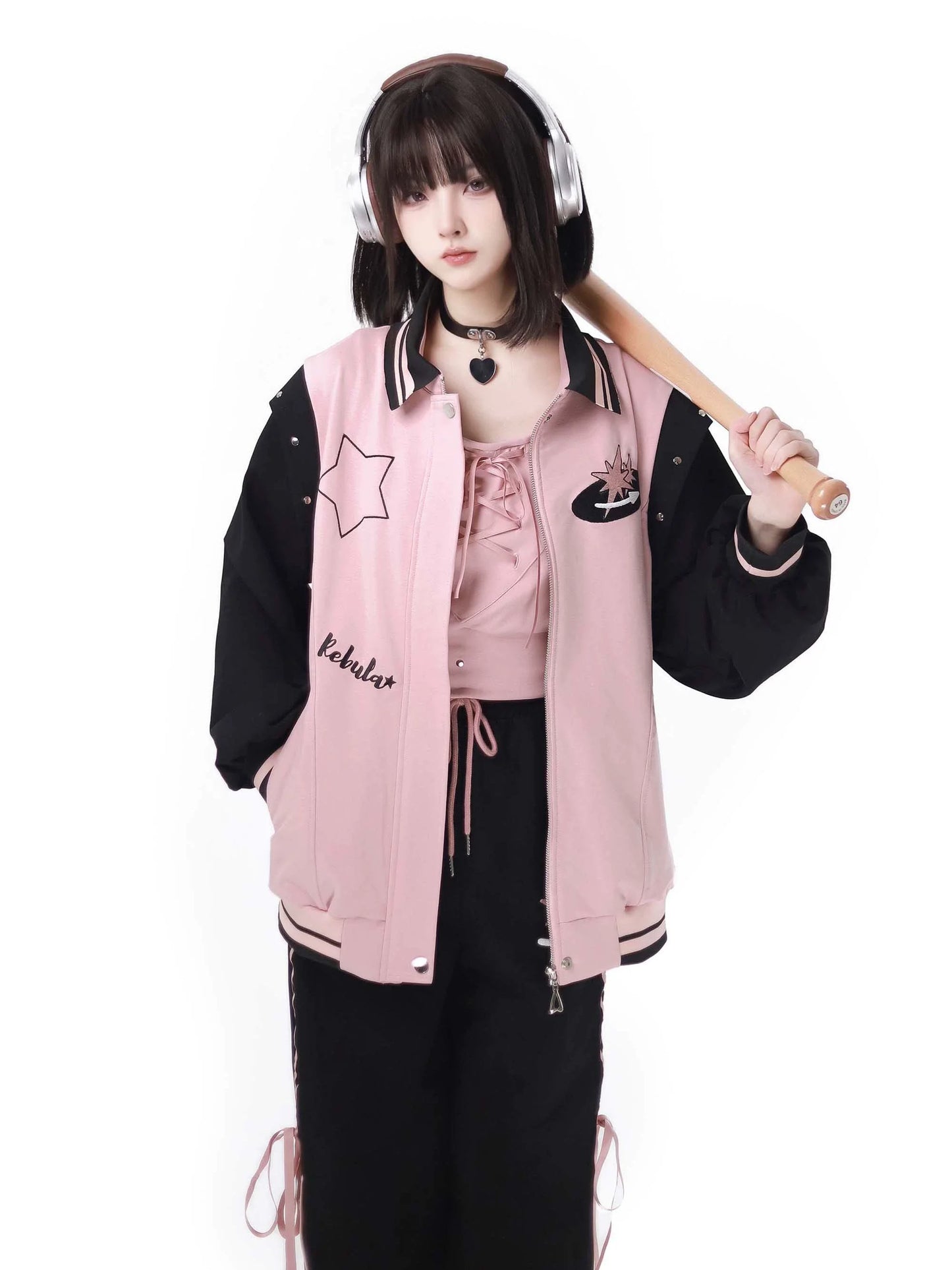 College Saber Anzug Baseball Starry Pink