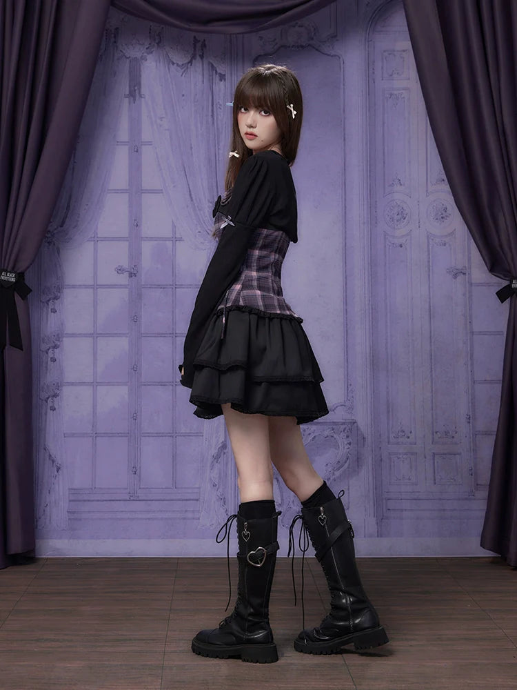 カーディガン リボン ショート クール