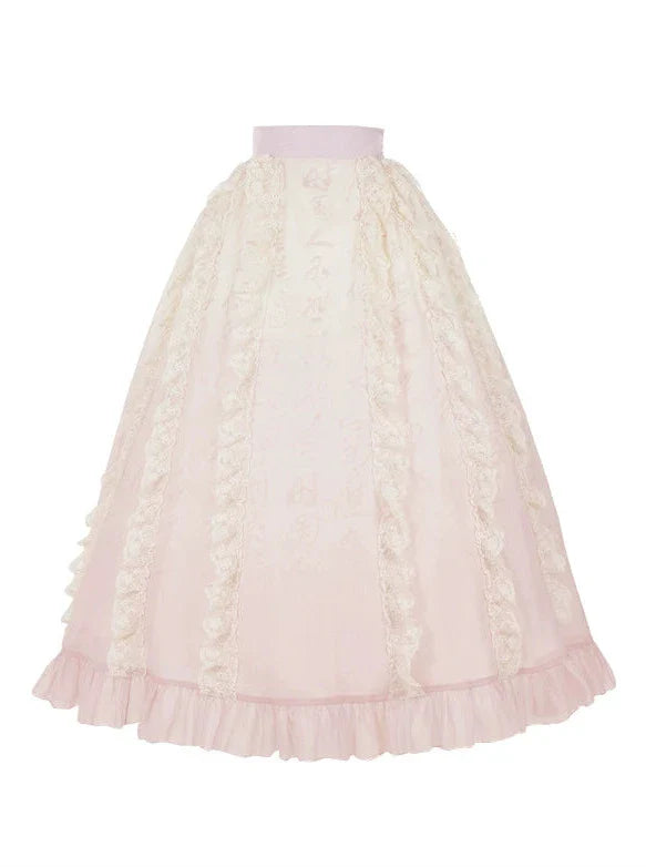 Top Rock Schürze Schal China Romantische Band Spitze Stickerei