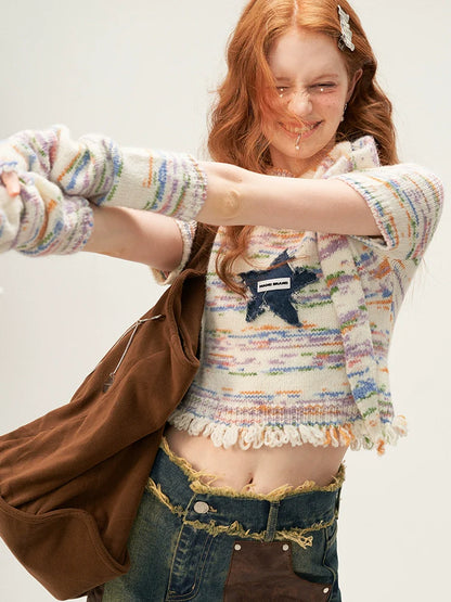 Gaze-Stern-Regenbogen-Bonbon-Top