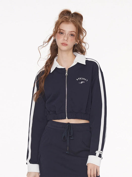 Lapel Jacket American Sporty Short