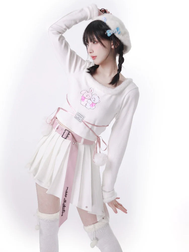 Color Print Ribbon Square Far Cute Ball Baystops