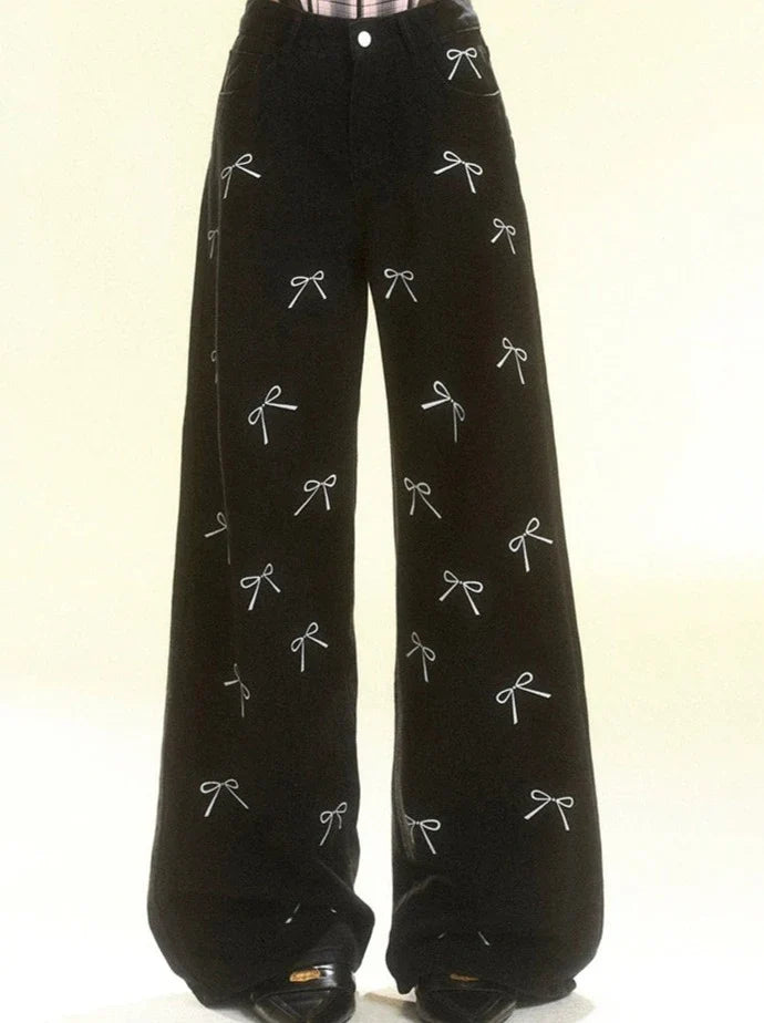 Pants Ribbon Little Wide