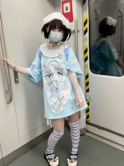 tops light blue Angel Illustration Neighborhood