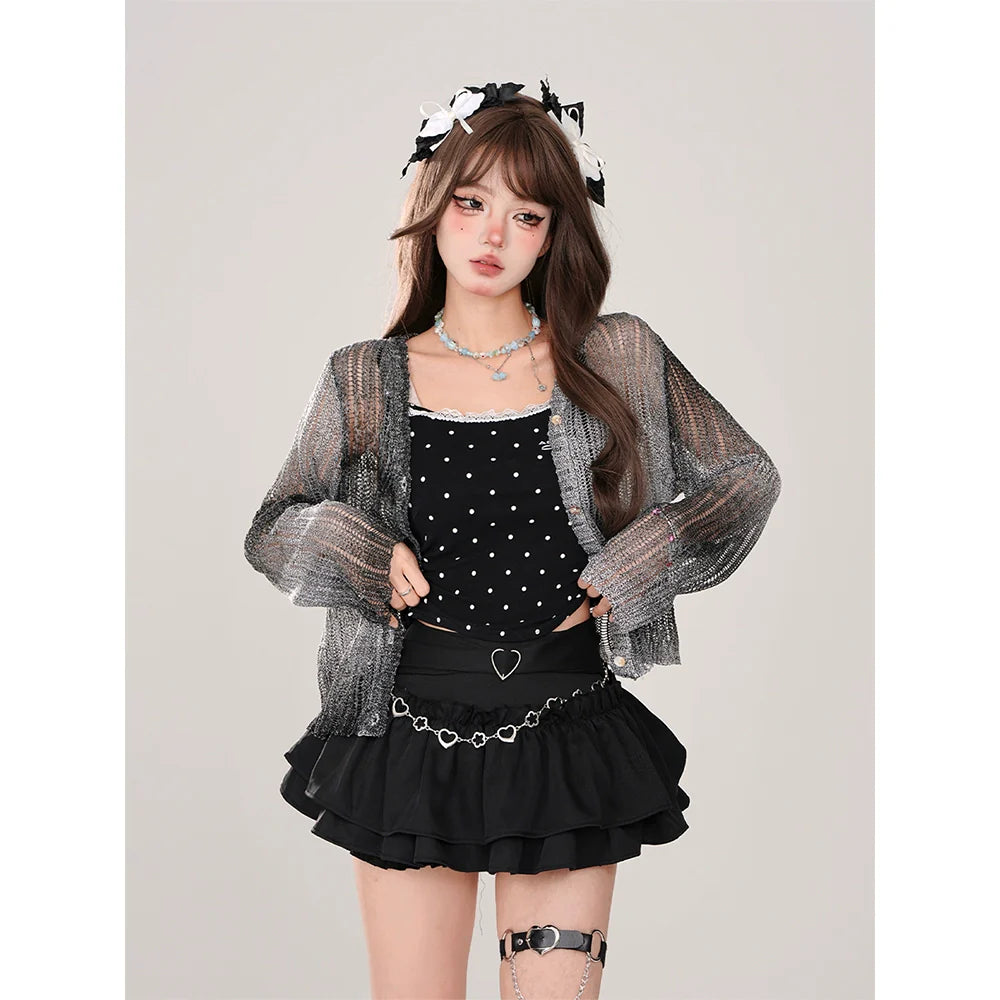 サマーラブ シアーレターニットカーディガン