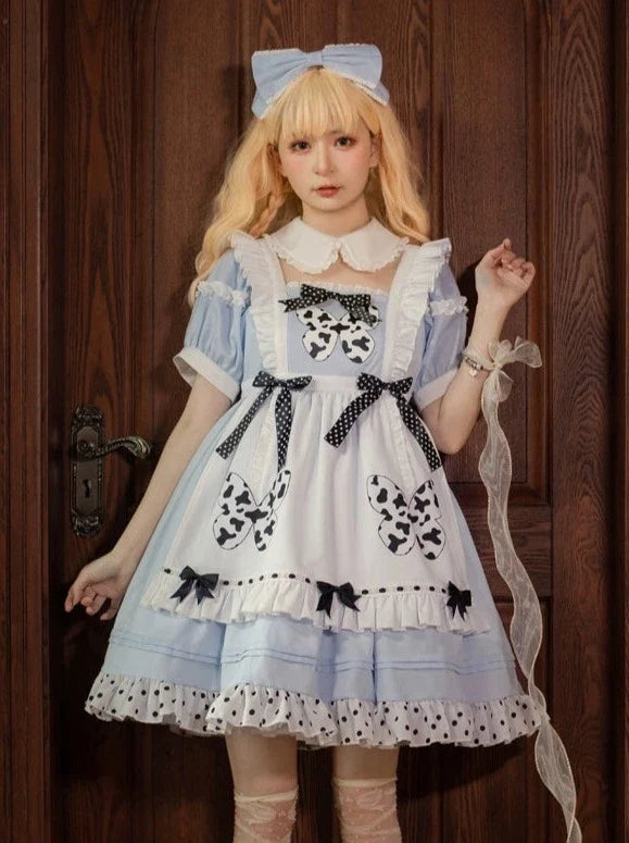 Süßes blaues Lolita-Prinzessinnenkleid