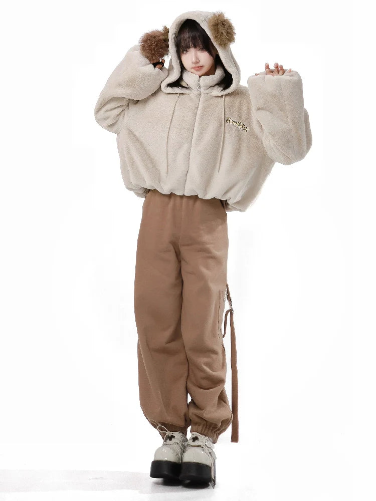 Hoody Fake Far Court + Samt-Freizeithose