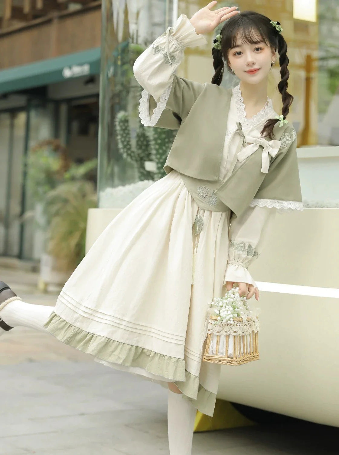 ドレス チャイナ カーディガン レトロ ショート ロリータ