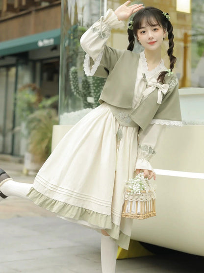 ドレス チャイナ カーディガン レトロ ショート ロリータ