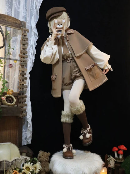 レトロな探偵ウールマントジャケット