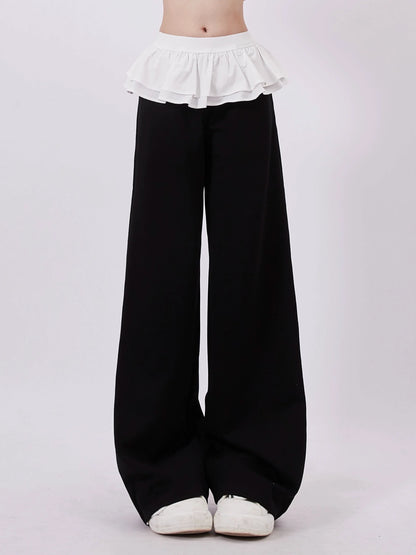 Pants Flare Waist Girly Casual Chic