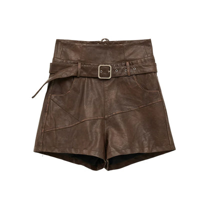 Osh Design Lederjacke mit Pelzkragen + kurze Lederhose