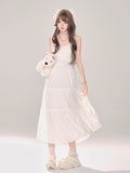 Moonlight + Cardigan Strapsstrick Sommerkleid Transparent