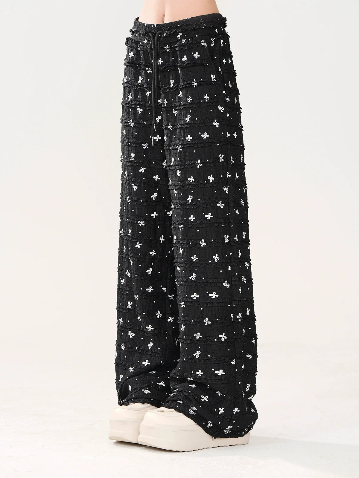 ゆったりリボンクールカジュアルパンツ