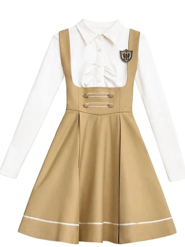 Hosenträger-Badge-Rock College + Bluse