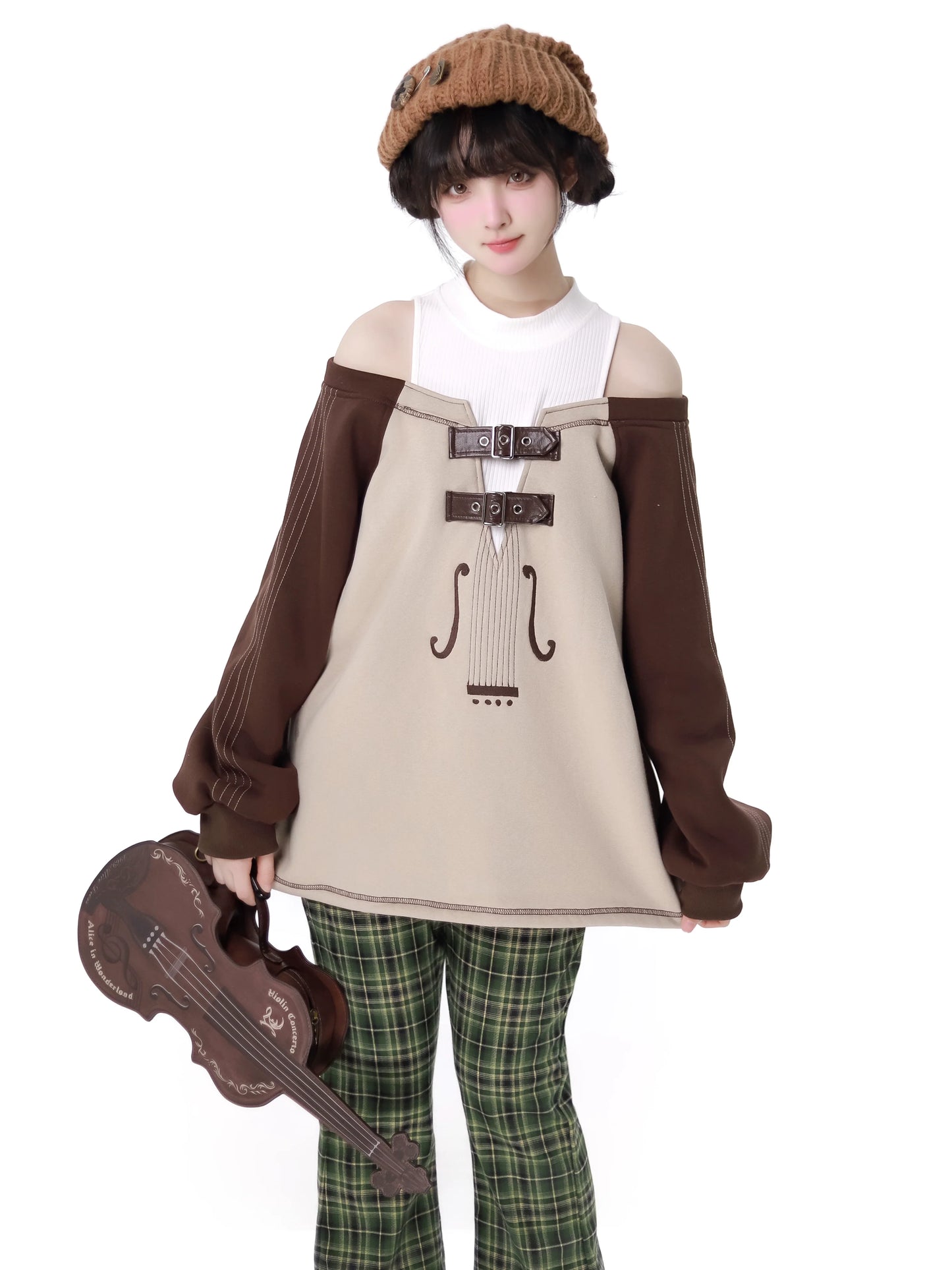 Violin Concerto Sweaty Foody Jacket + Off Ward Trainer + Check Pants