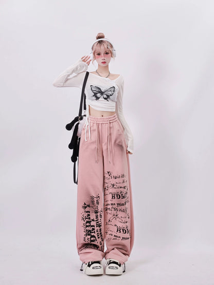 Top Butterfly Short Y2K Raffung