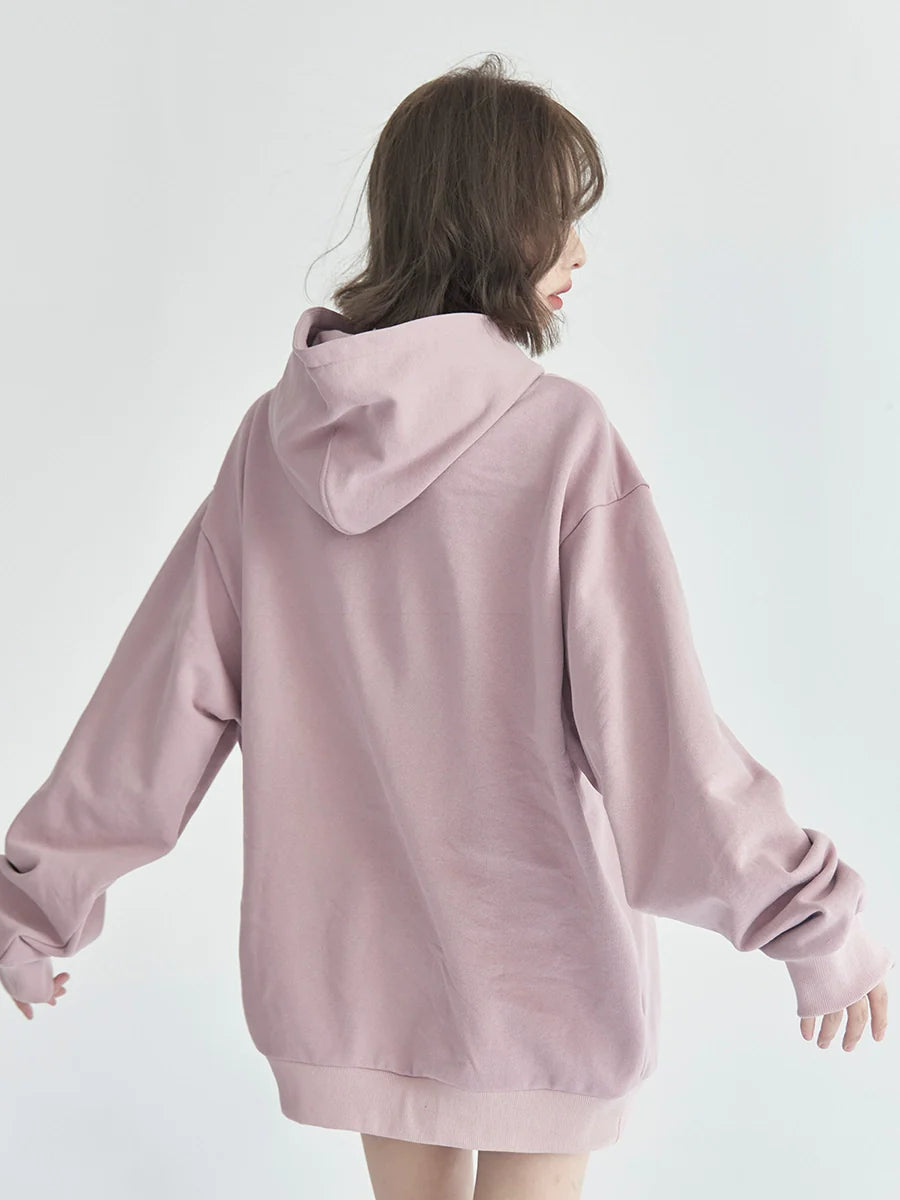 Kapuzenpullover mit Grafik und Schmetterlingsmotiv