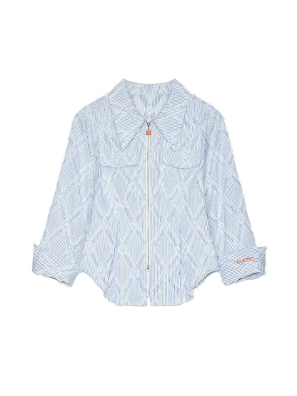 Fit Slim Hemd Blau Kurz