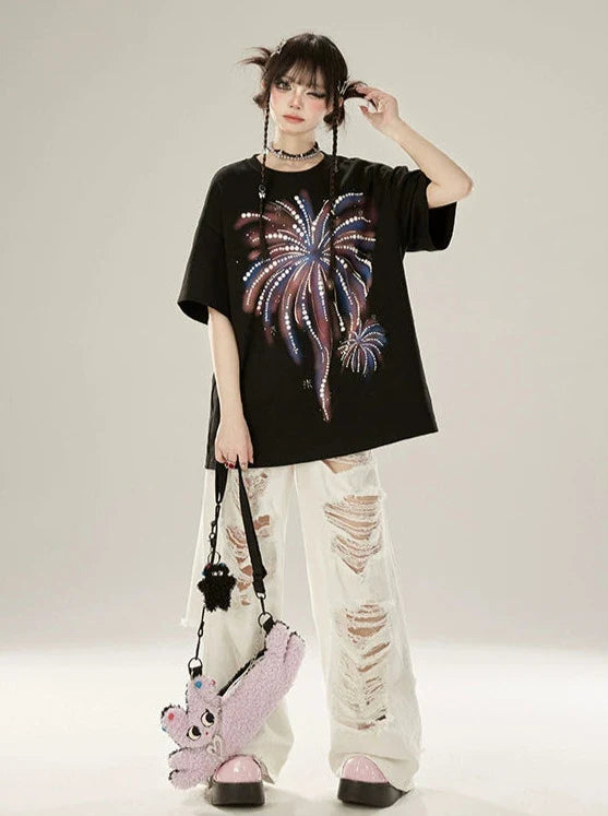 リップドデニム ワイド ホワイト