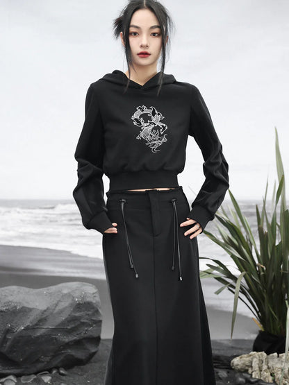 Design Kurzes Drachentop mit Kapuze