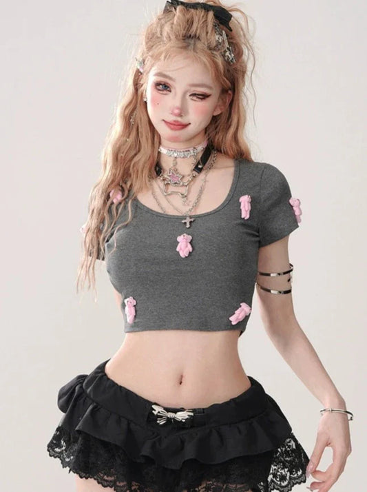 Süße kurze Mädchen-Tops