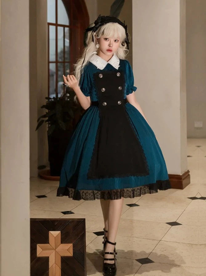Lolita Dark Wappen Gothic Schürzenkleid