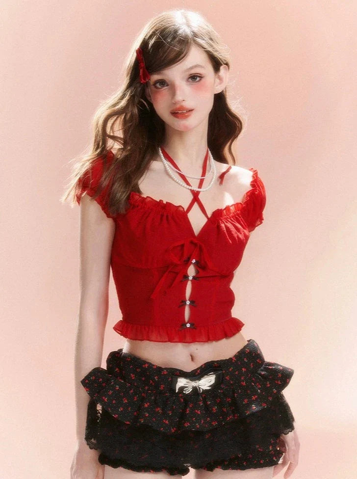 French Sweet Top Schnürung