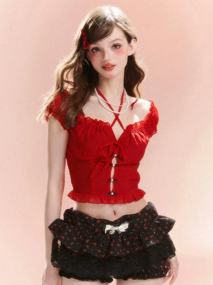 French Sweet Top Schnürung