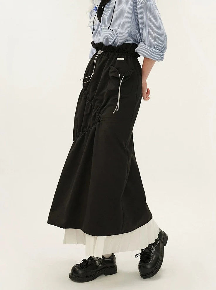 Plissee Stitch Fashion Rock Lang