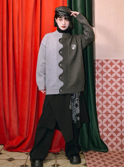 China Asymmetric Cardigan
