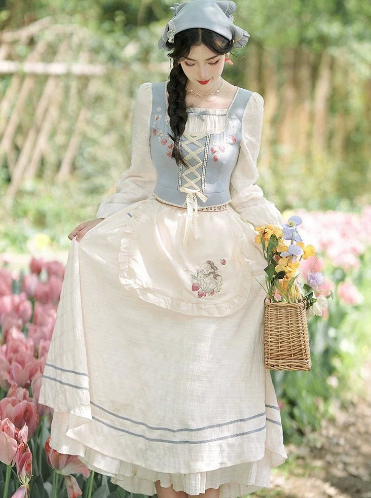 ドレスフラワー+エプロンフレンチレトロ