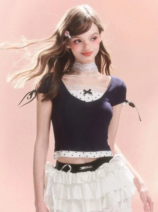 French Bow Tops Kurzer Punkt