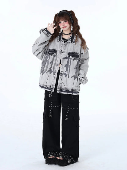 Pants Girl Loose Hot American Retro Cross