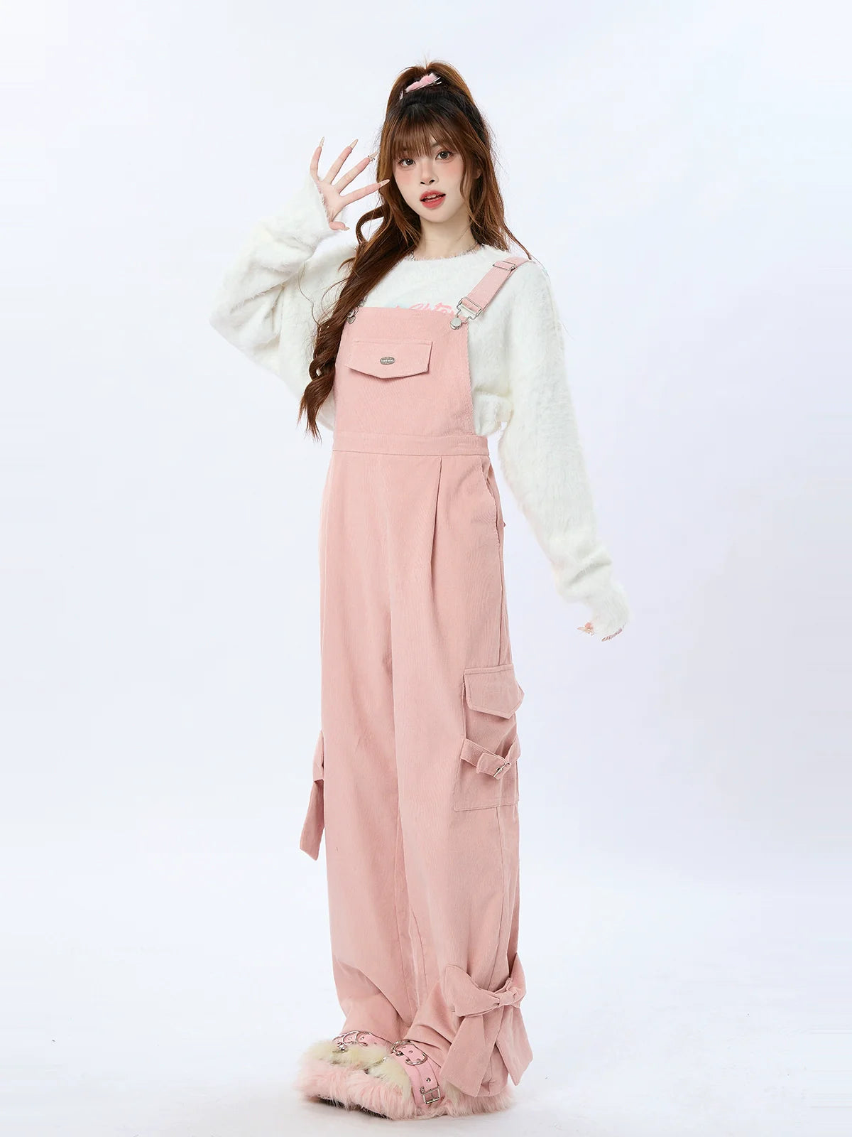 Cord-Overall mit Bändern