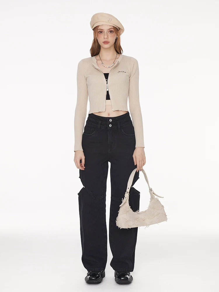 Reißverschlussoberteile Slim Short