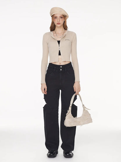 Reißverschlussoberteile Slim Short