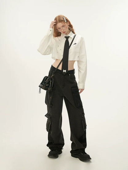 Mode Lange Hose Dunkel Locker Cargo