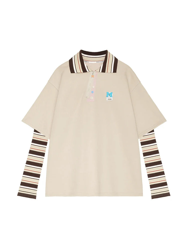 Marken-Polo-Streifenoberteile