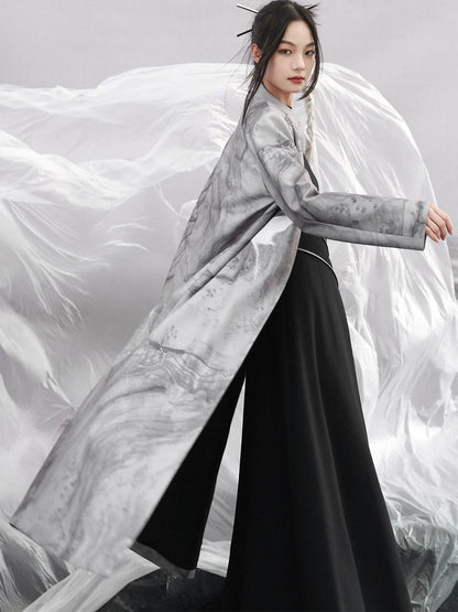 ロングコート マーブル チャイナモード