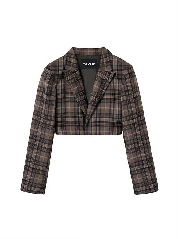 Retro Suit Piece Sleep Style Skirt Pleated Jacket College Vest