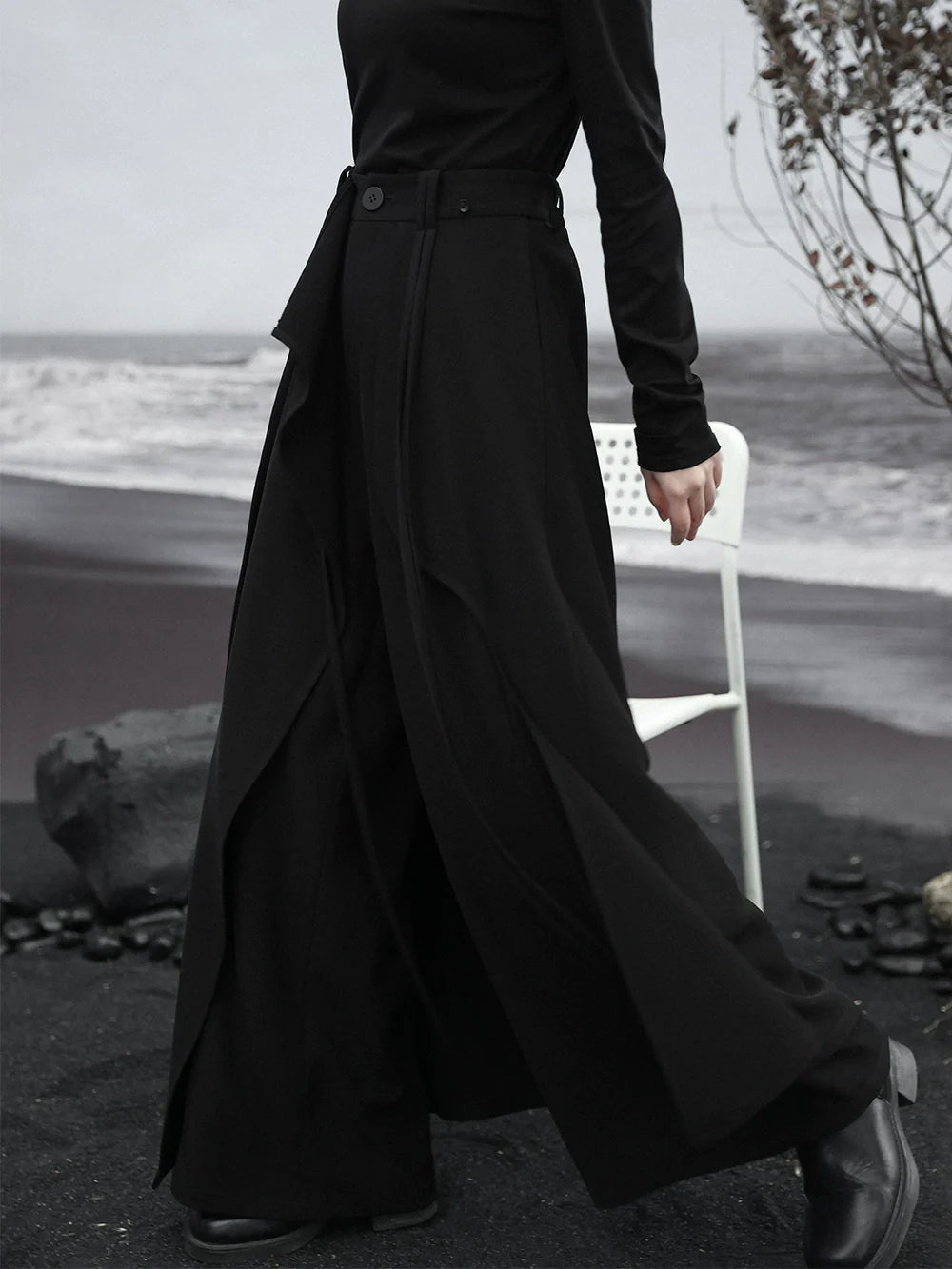 Niche Pants Design Skirt Patch Long