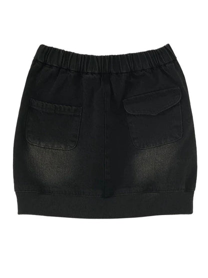 ジップパーカー Y2K ショートフード付きカジュアル + スカート