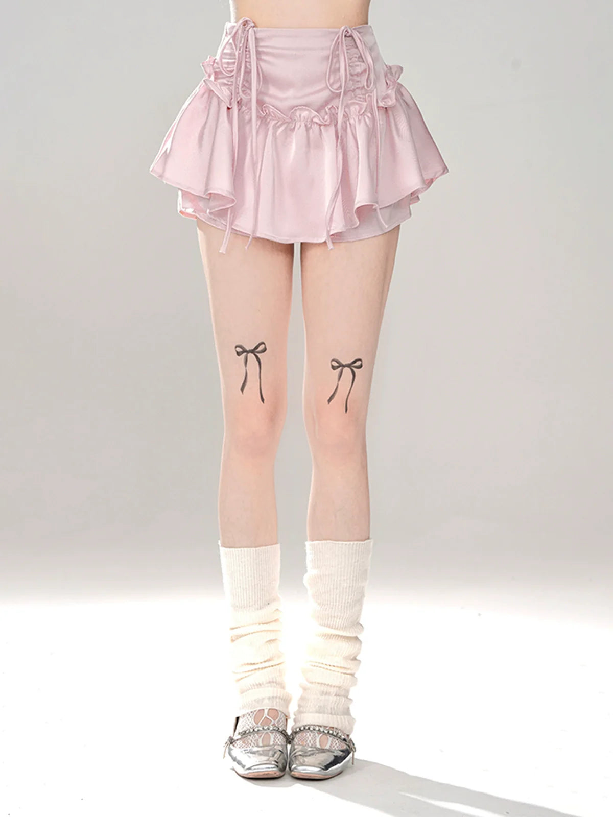 サンセットスカート ピンク スワン ホワイト