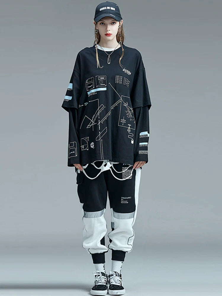 Two-piece Unisex Loose Faux Top