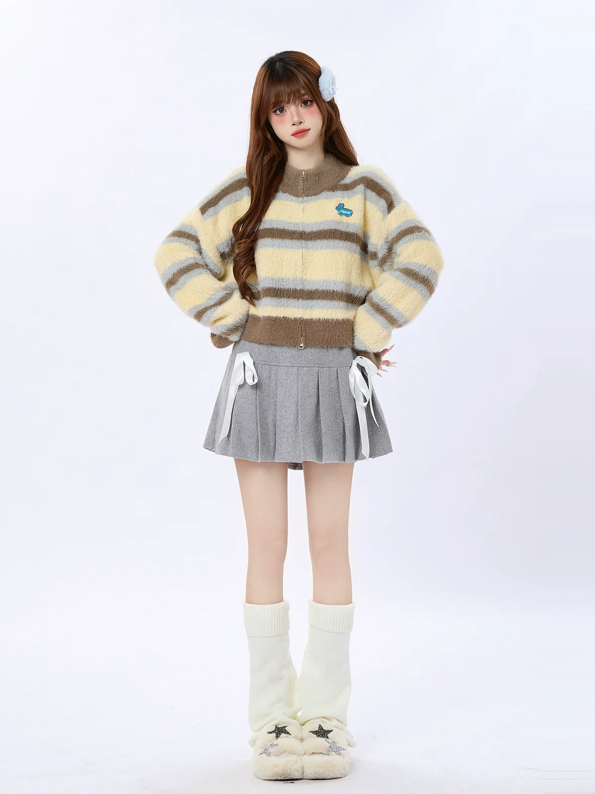 College-Band im Plisseerock-Stil