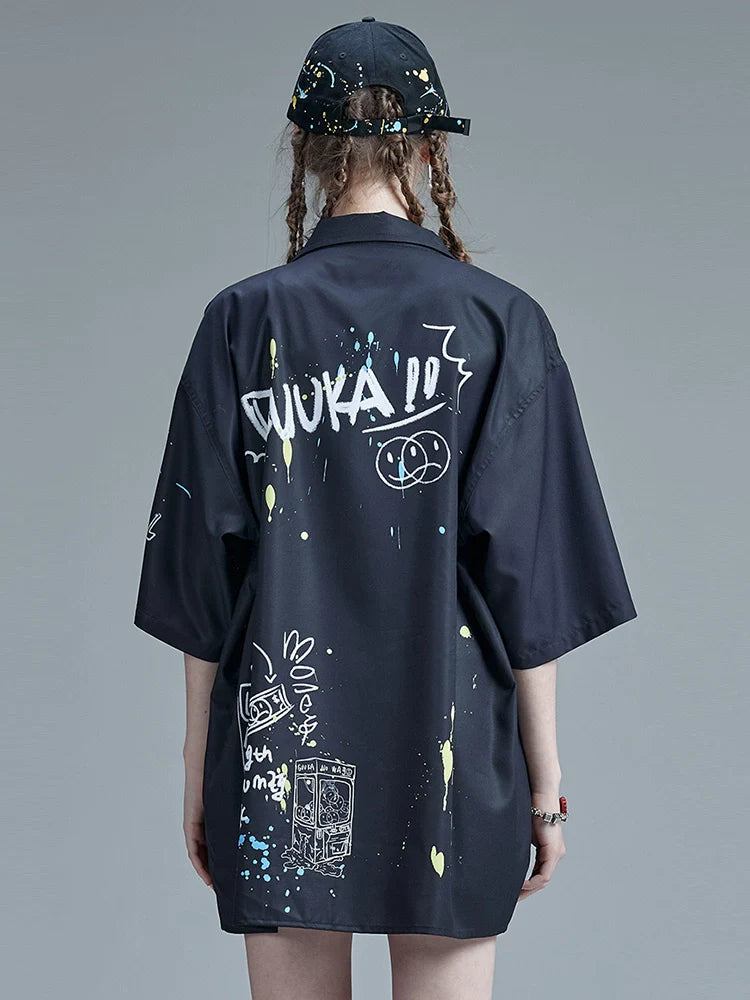 Ink Paint Art Summer Design Shirt Mode